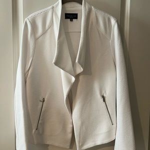 Premise white ribbed jacket, unlined,